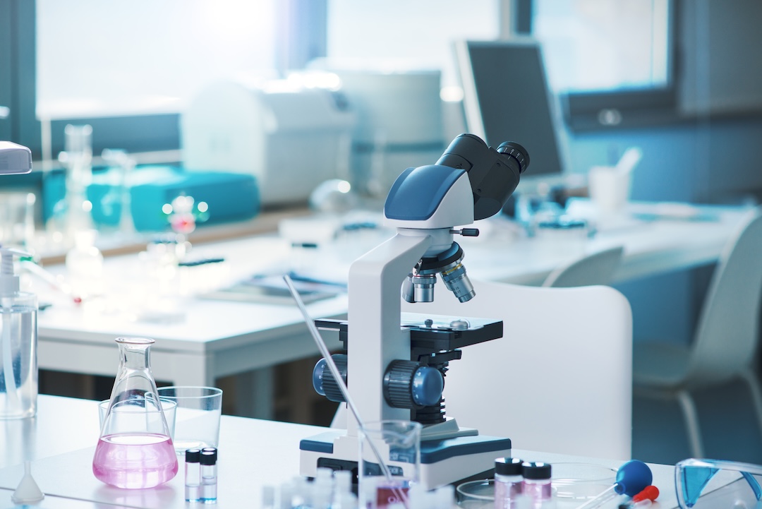 Professional equipment and microscope in the research laboratory Professional equipment and microscope in the research laboratory